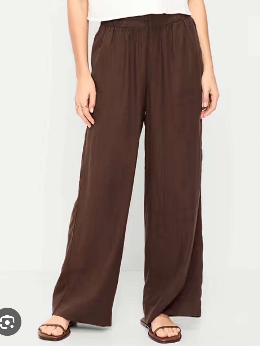 Old Navy linen Wide Leg Pants in brown